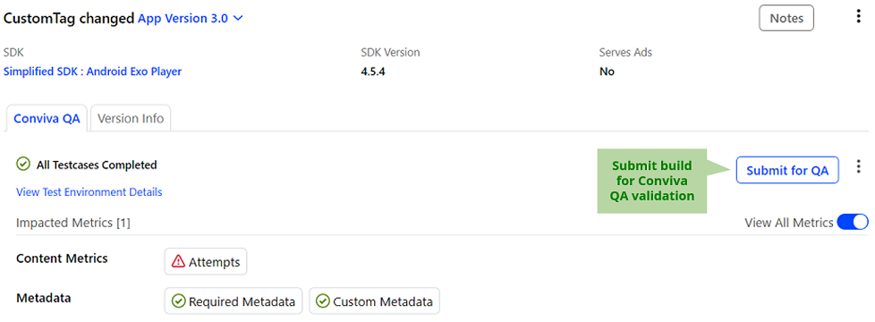 Submit Build for Validation
