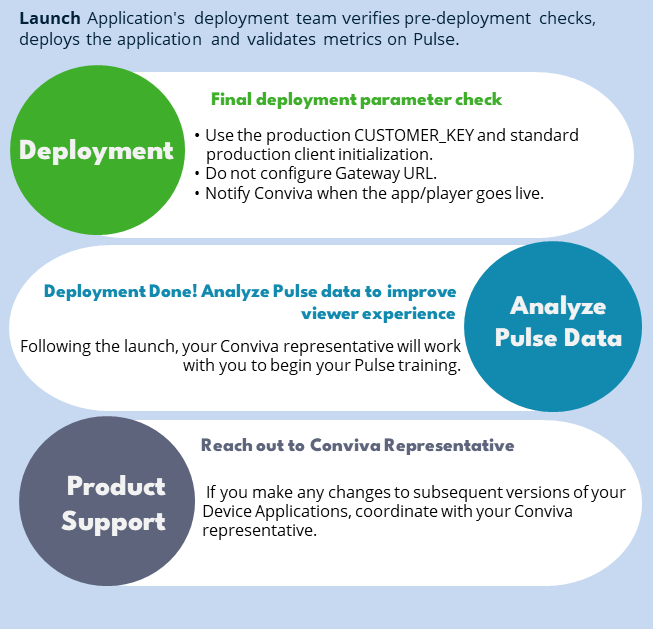 Launch phase overview — deployment, Pulse data, and support handoff