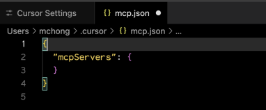 Add MCP option in the Cursor menu