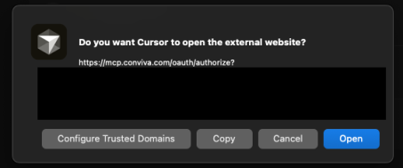 Browser prompt to open the app for Okta single sign-on